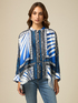 Oversized shirt with ethnic pattern image number 0