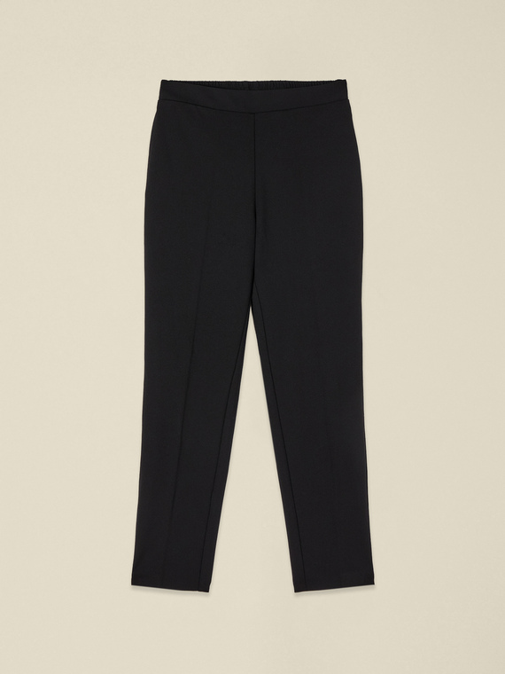 Regular pants in cr&ecirc;pe fabric