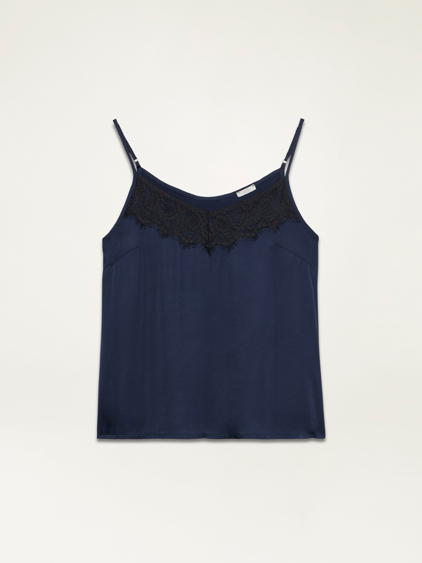 Top lencero en raso de viscosa image number 4