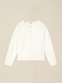 Viscose blend cardigan with lace inserts image number 3