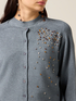 Cardigan aus Viskose-Mischgewebe mit Kristallen image number 2