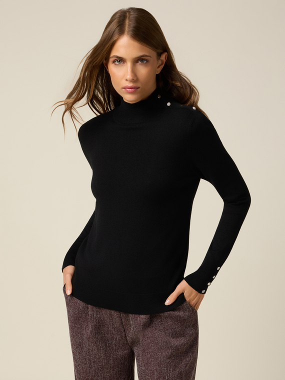 Col roul&eacute; moulant en m&eacute;lange de viscose