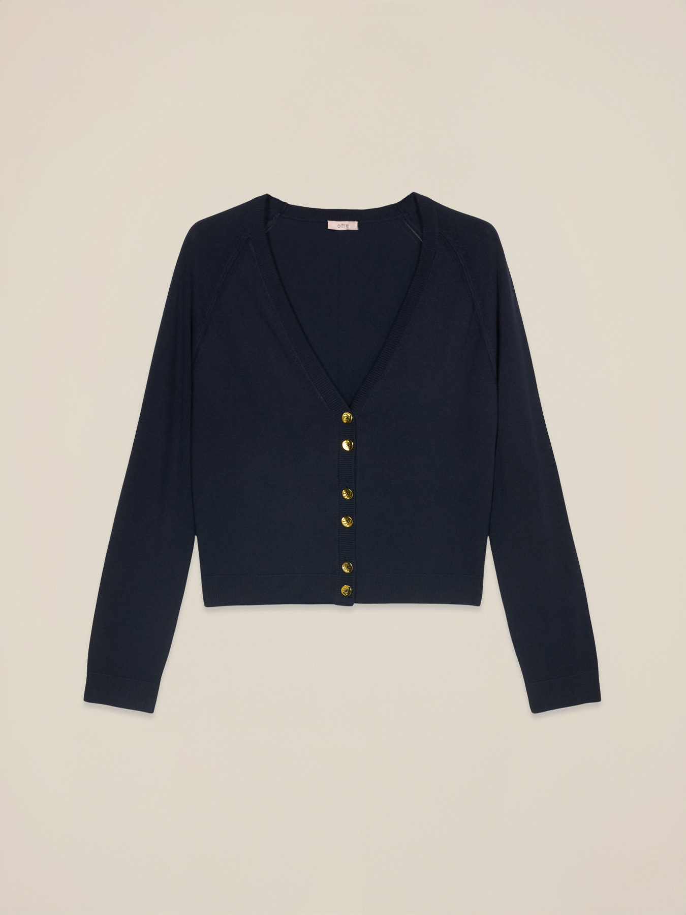 Cardigan col V m&eacute;lange viscose image number 3