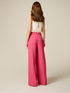 Palazzo pants in fluid fabric image number 1