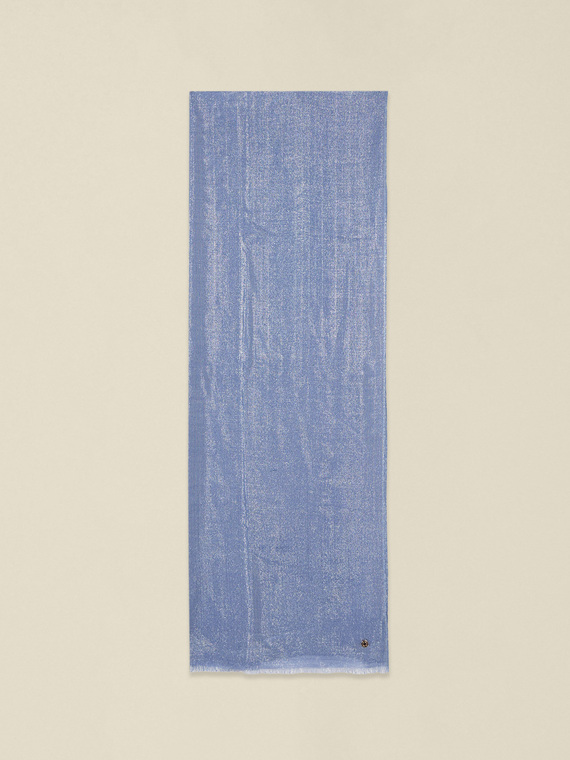 Schal aus Baumwollmischung mit Lurex