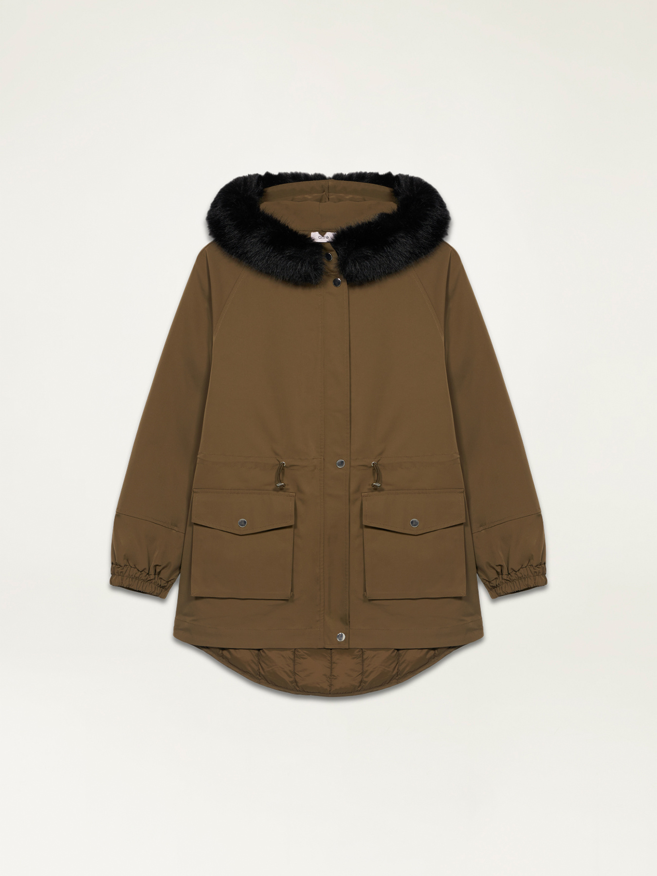 Parka con relleno y pelo desmontable image number 4