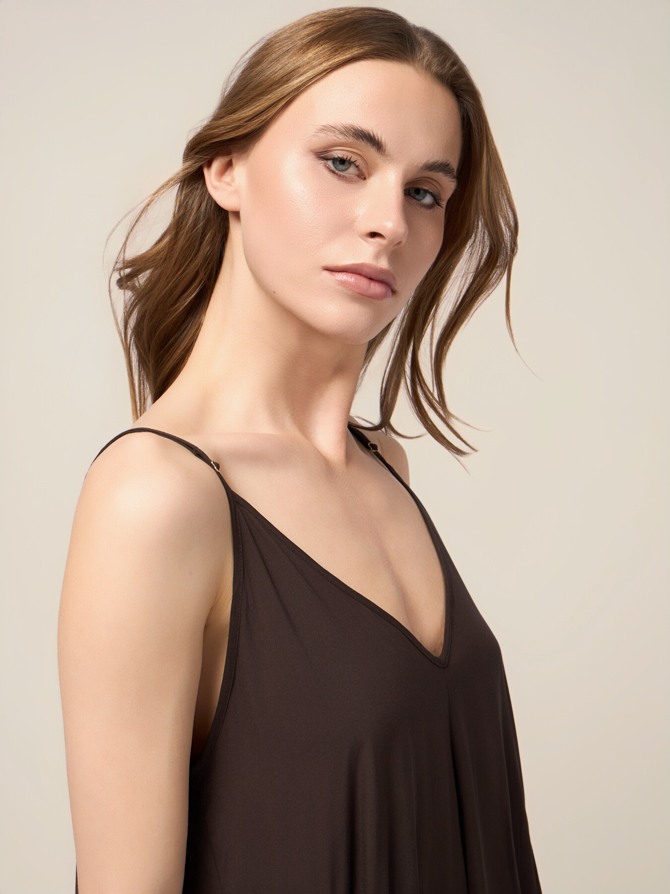 Vestito lungo in viscosa image number 2