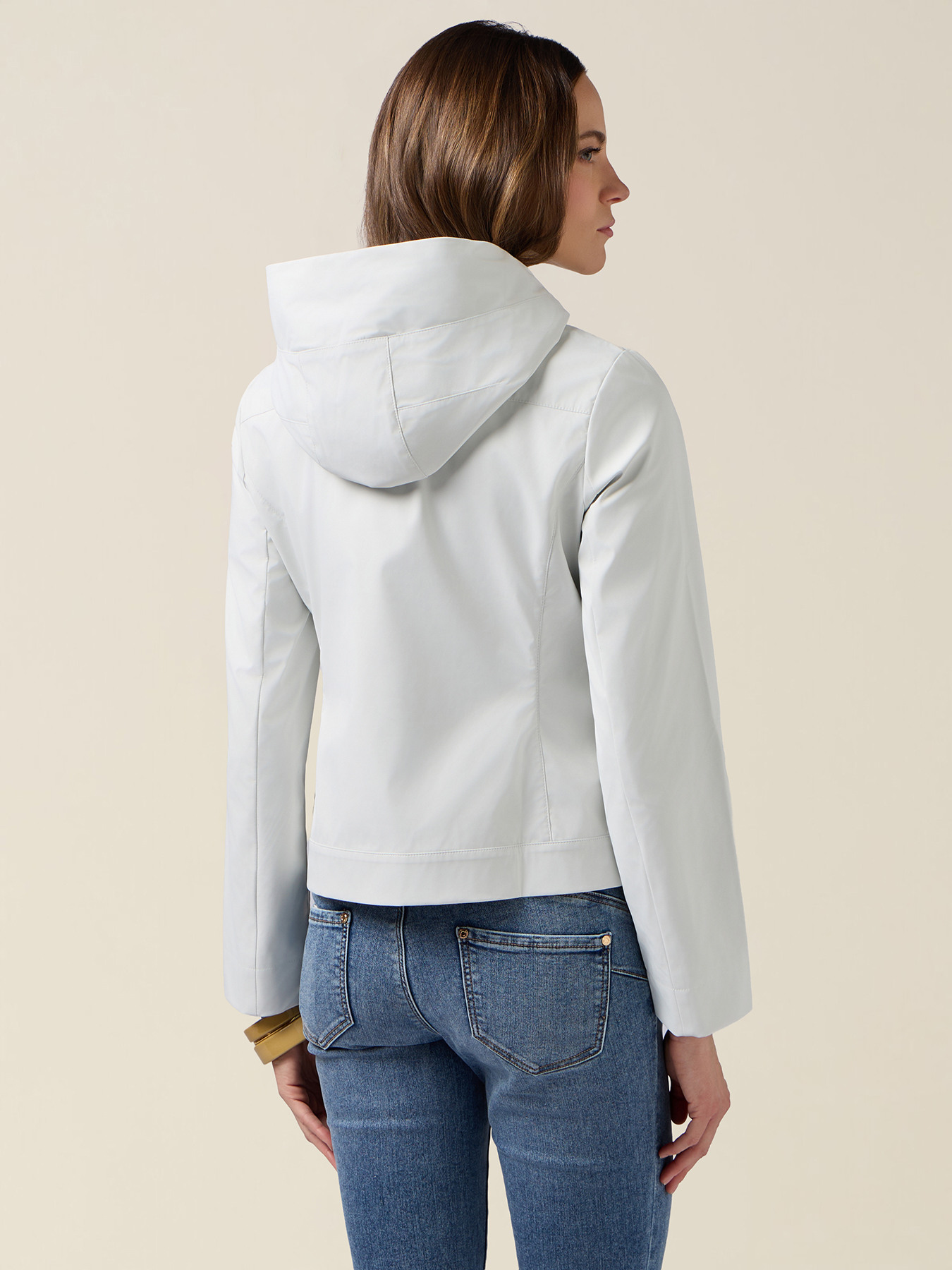 Lightweight combined puffer jacket image number 1