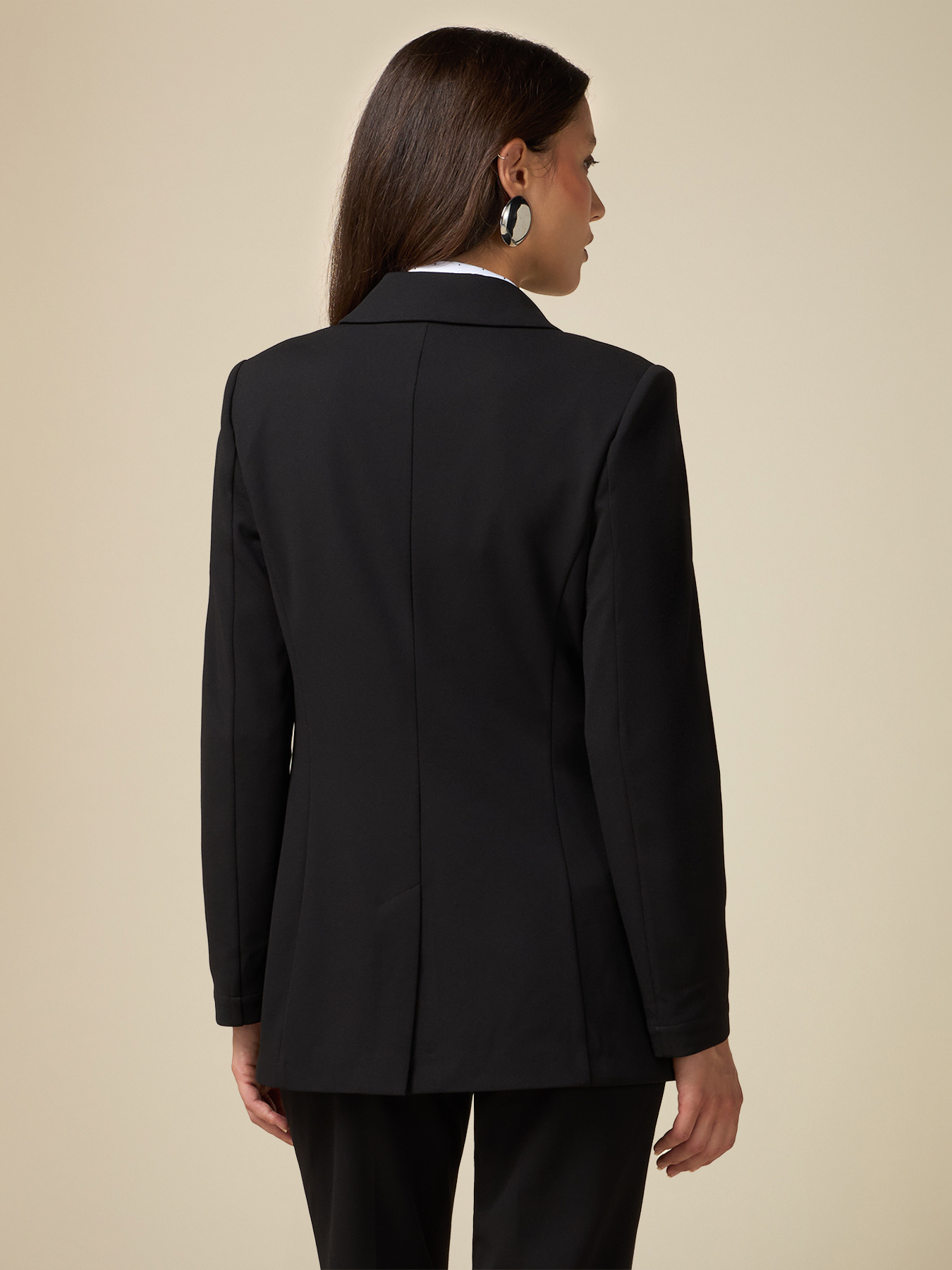 Blazer con detalles de raso image number 1