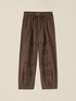 Cropped trousers in perforated cotton image number 4