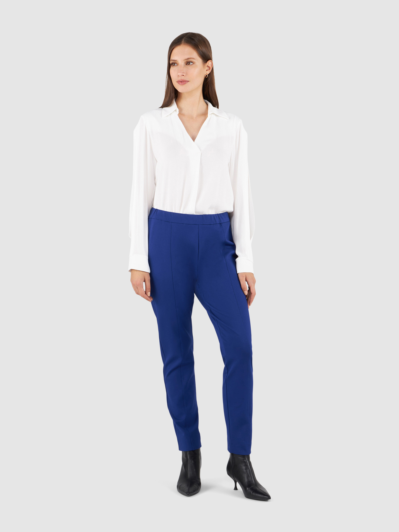 Pantaloni skinny in punto Milano image number 0