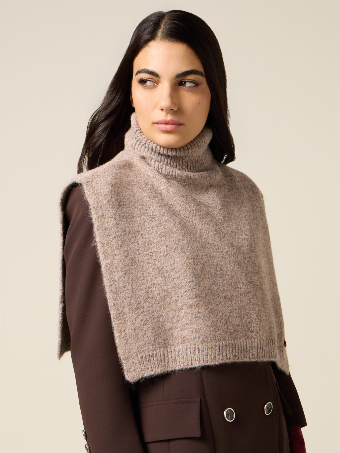 Strickbolero mit hohem Kragen image number 0