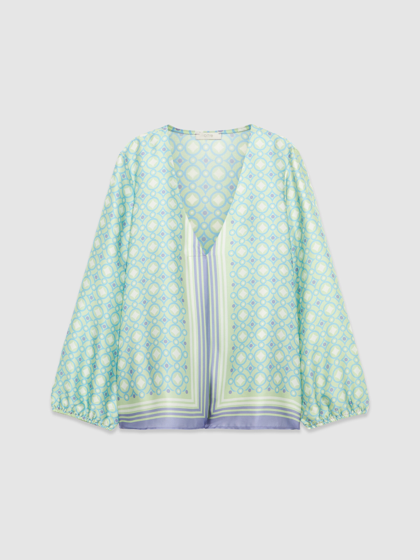 Geometric pattern blouse image number 3