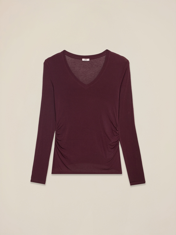 V-neck cashmere blend t-shirt