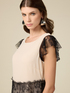 Dress with contrasting colour lace image number 2