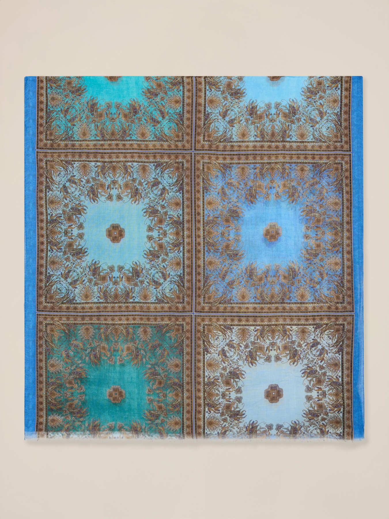 Patterned foulard scarf image number 1