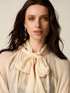 Long sleeve blouse with bow image number 2