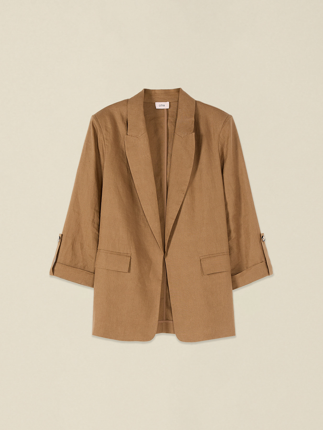 Unstructured linen jacket image number 3
