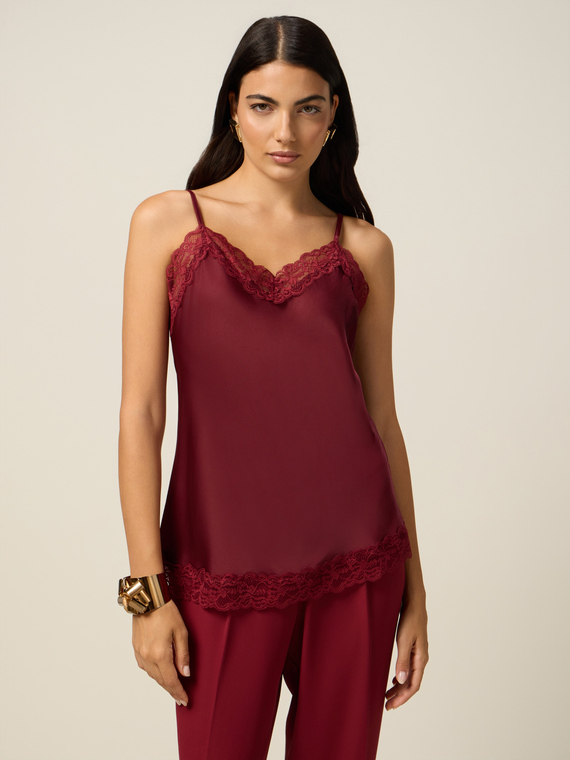 Top lingerie in satin and lace