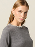 Crewneck sweater in cashmere blend with appliqu&eacute;s image number 2