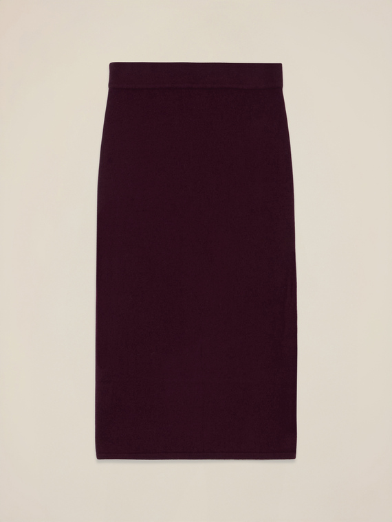 Wool sheath skirt