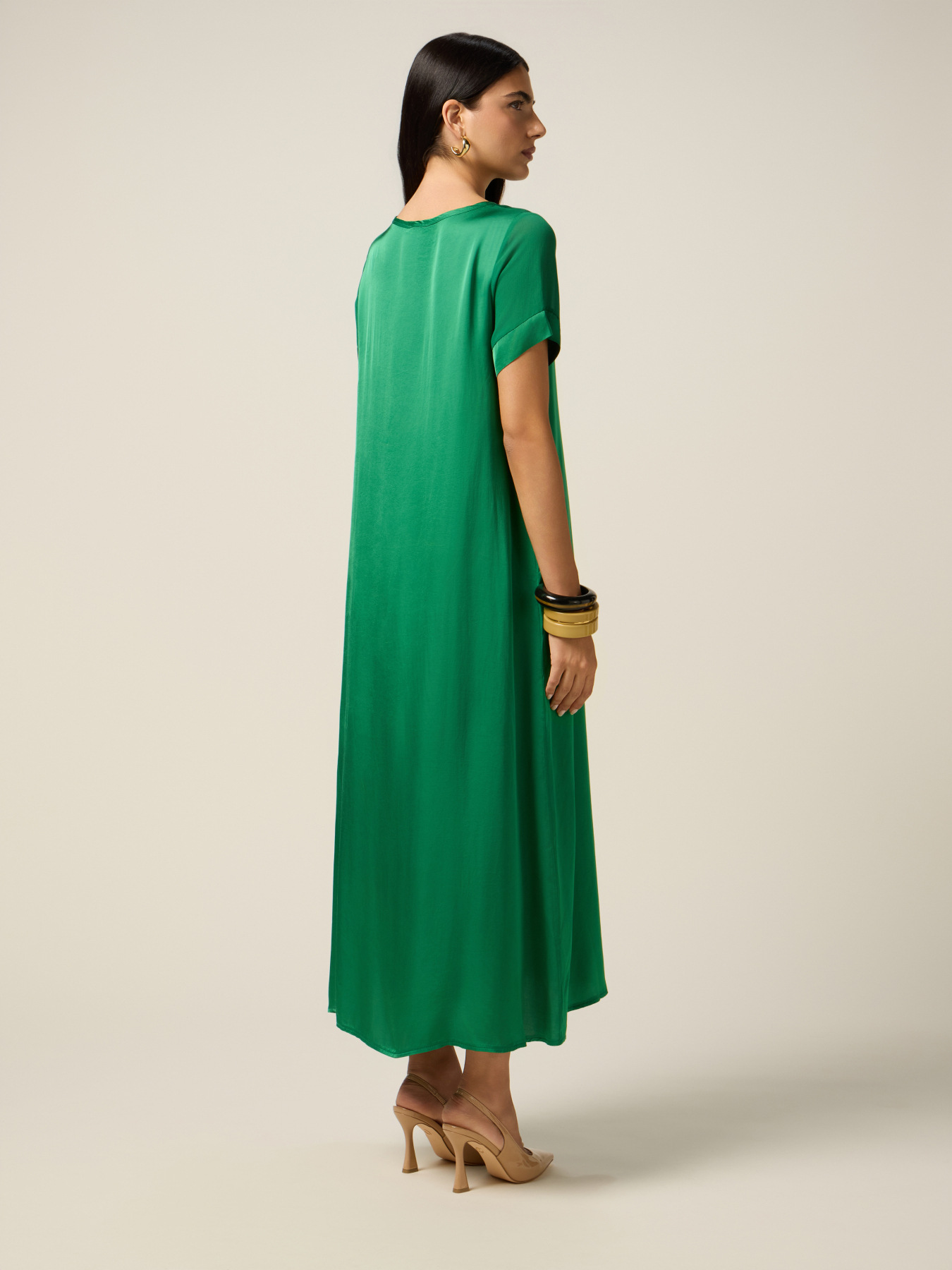 T-Dress-Kleid aus Viskose-Satin image number 1