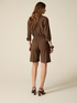 Pinstripe linen blend Bermuda shorts image number 1
