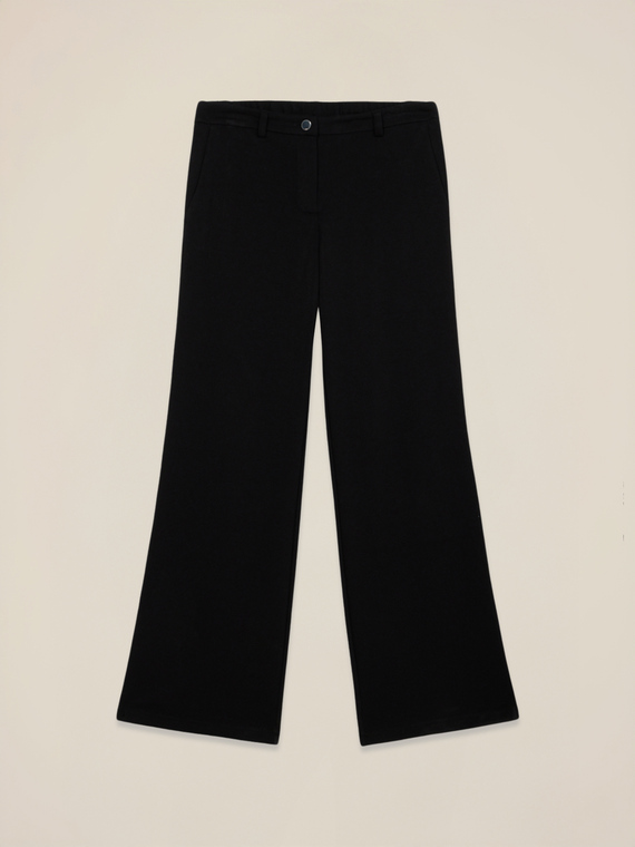 Soft touch trousers with side tape