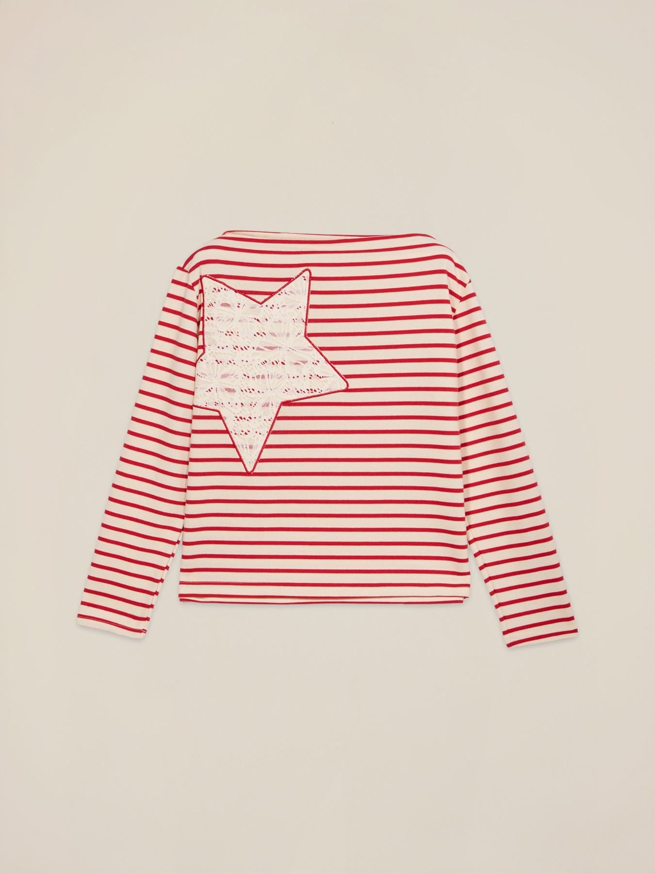 Sweat-shirt ray&eacute; avec patch image number 3