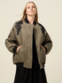 Satin bomber jacket with patch image number 3