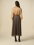 Pleated lurex midi skirt image number 1