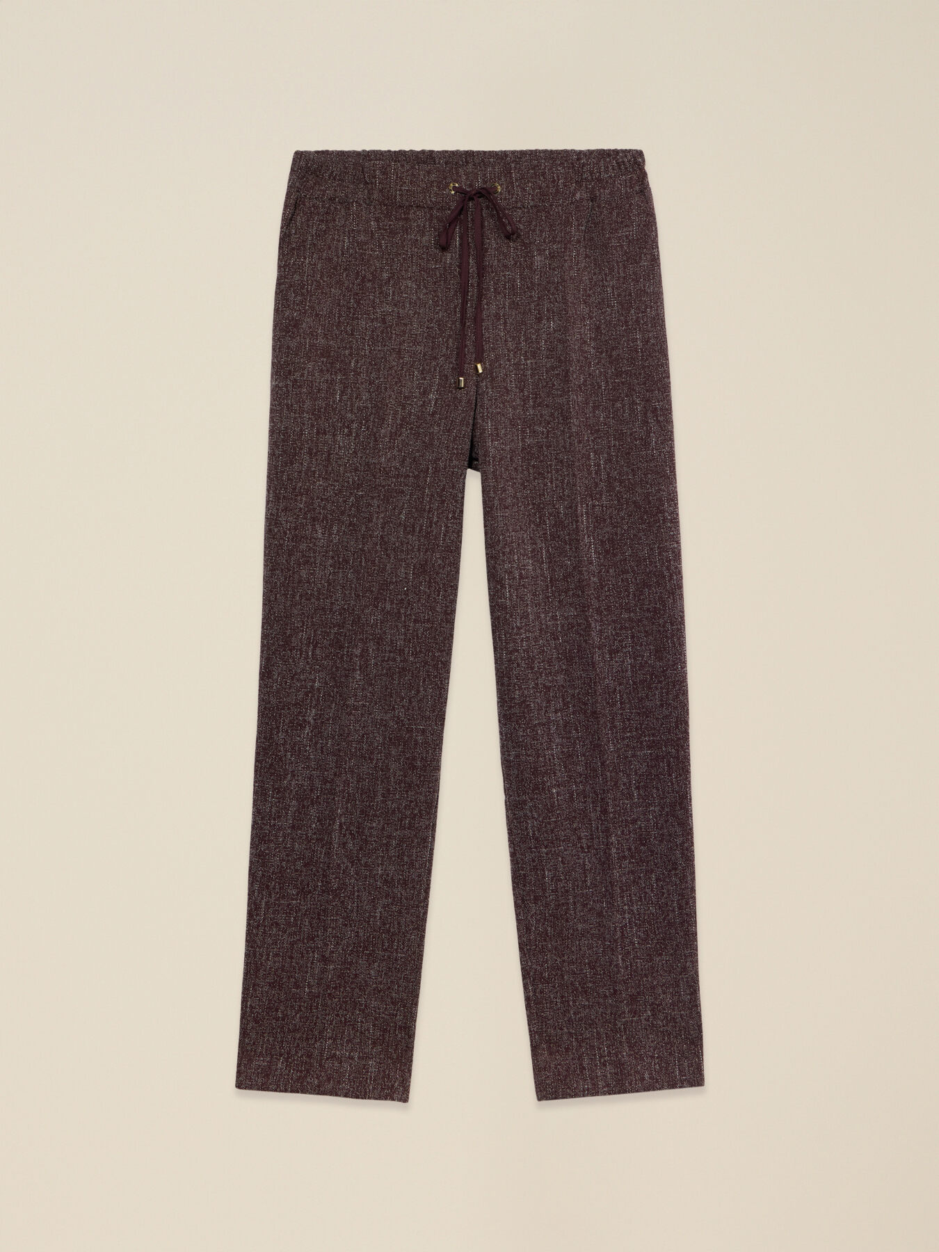 Mélange fabric joggers image number 4