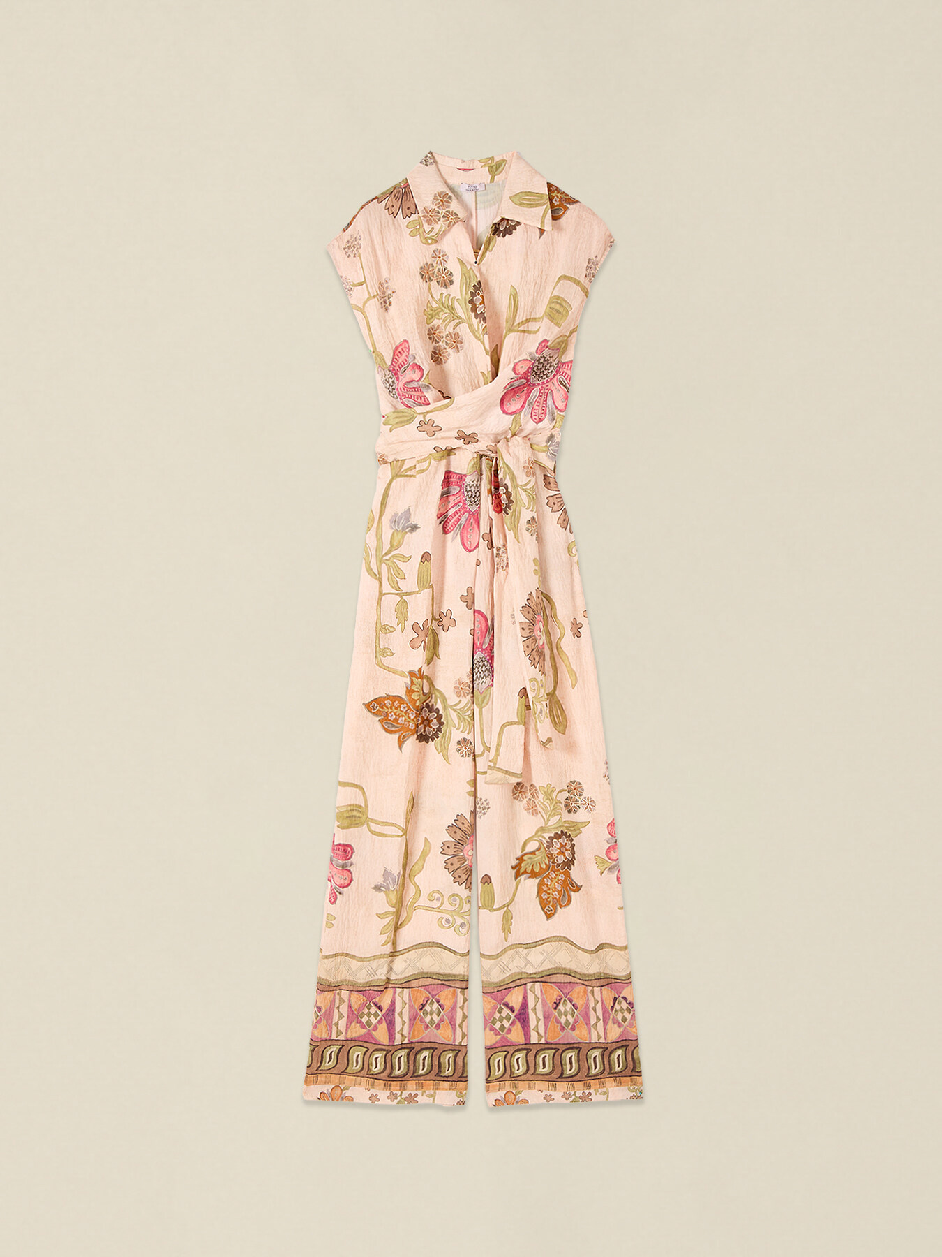 Jumpsuit in patterned fabric image number 3