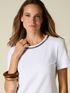 T-shirt en coton avec broderie bijou image number 2