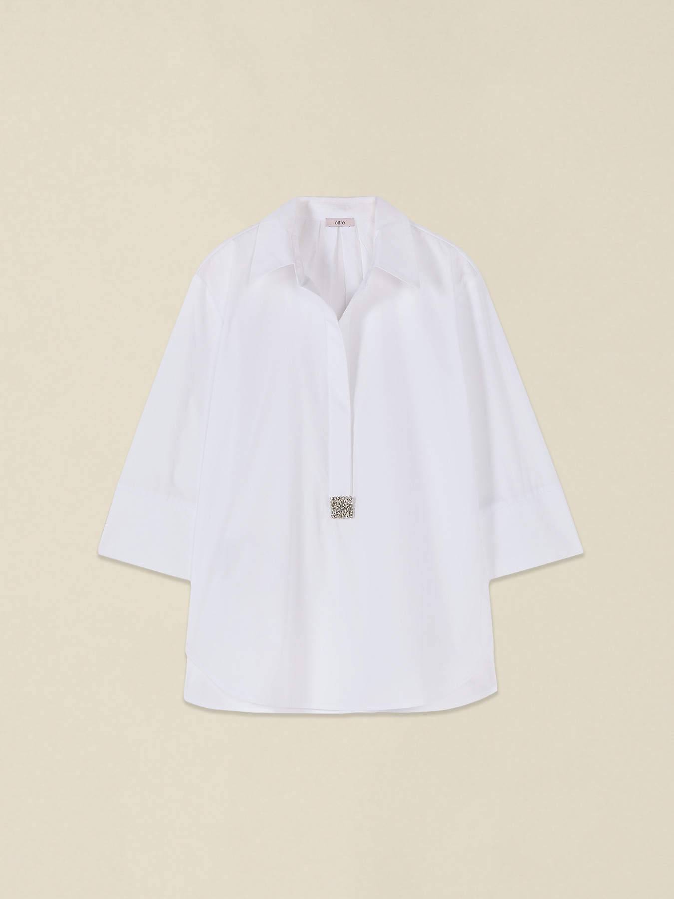 Oversized shirt with jewel detail image number 3