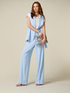 Pantalon palazzo en tissu fluide image number 0