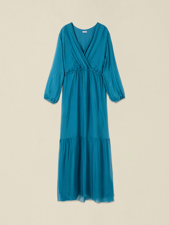 Langes Kleid aus Seidenvoile