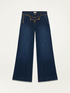 Jeans eco-friendly a palazzo con catena image number 4
