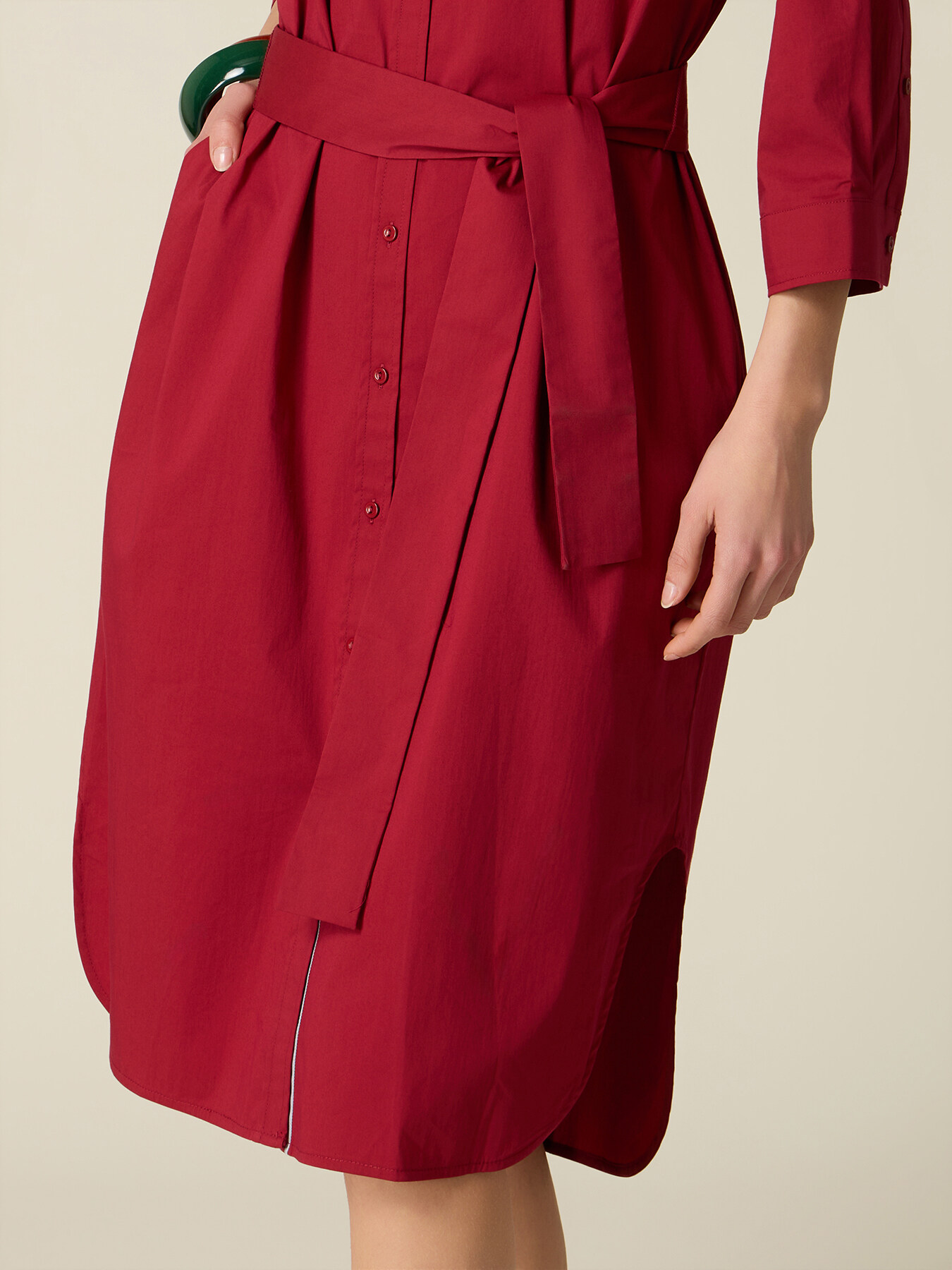 Robe chemise en popeline image number 2