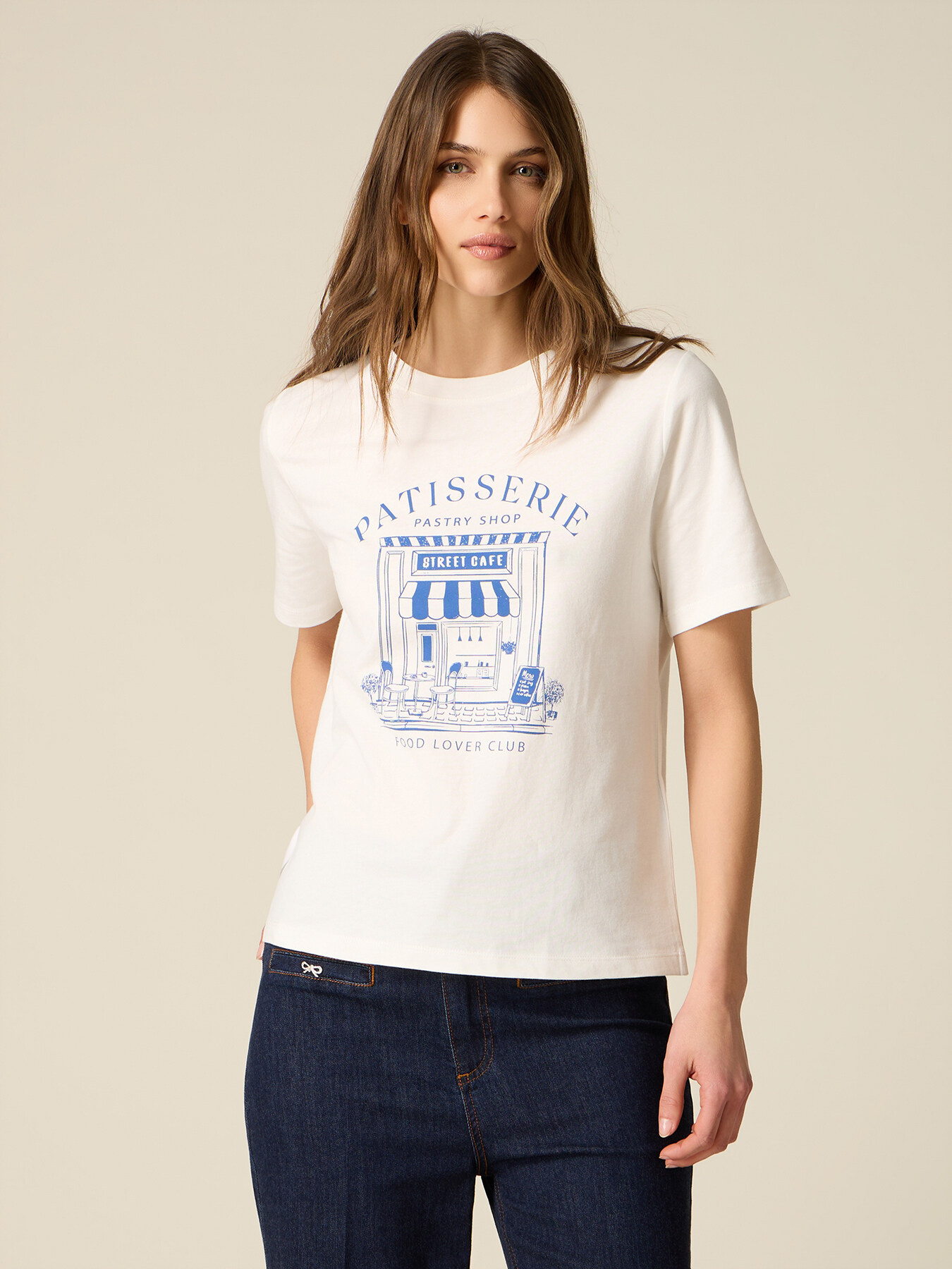 Cotton t-shirt with print image number 0