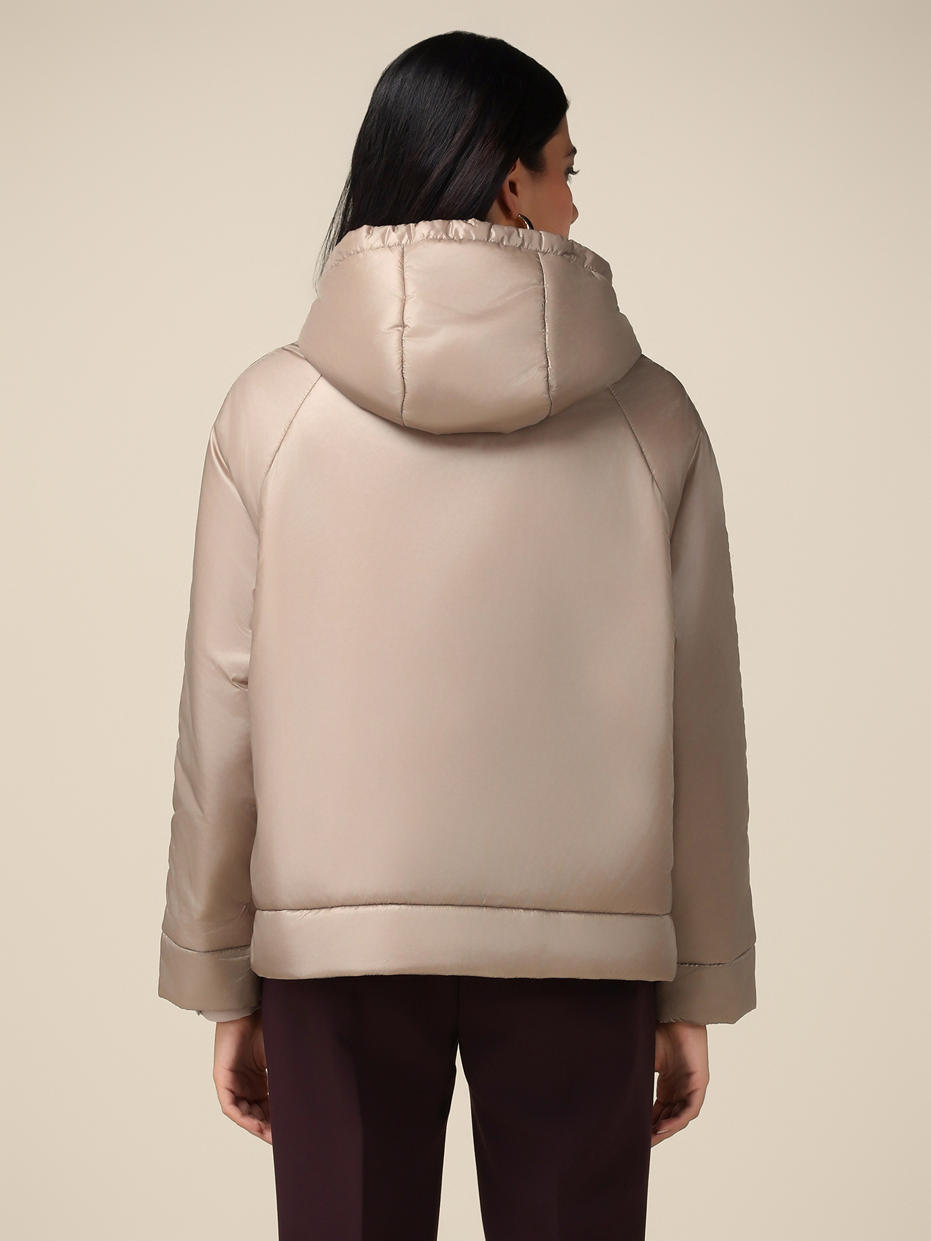 Lightweight down jacket with hood image number 1