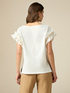 T-shirt con rouche in popeline image number 1