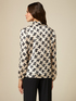Gemusterte Satinbluse mit Schleife image number 1