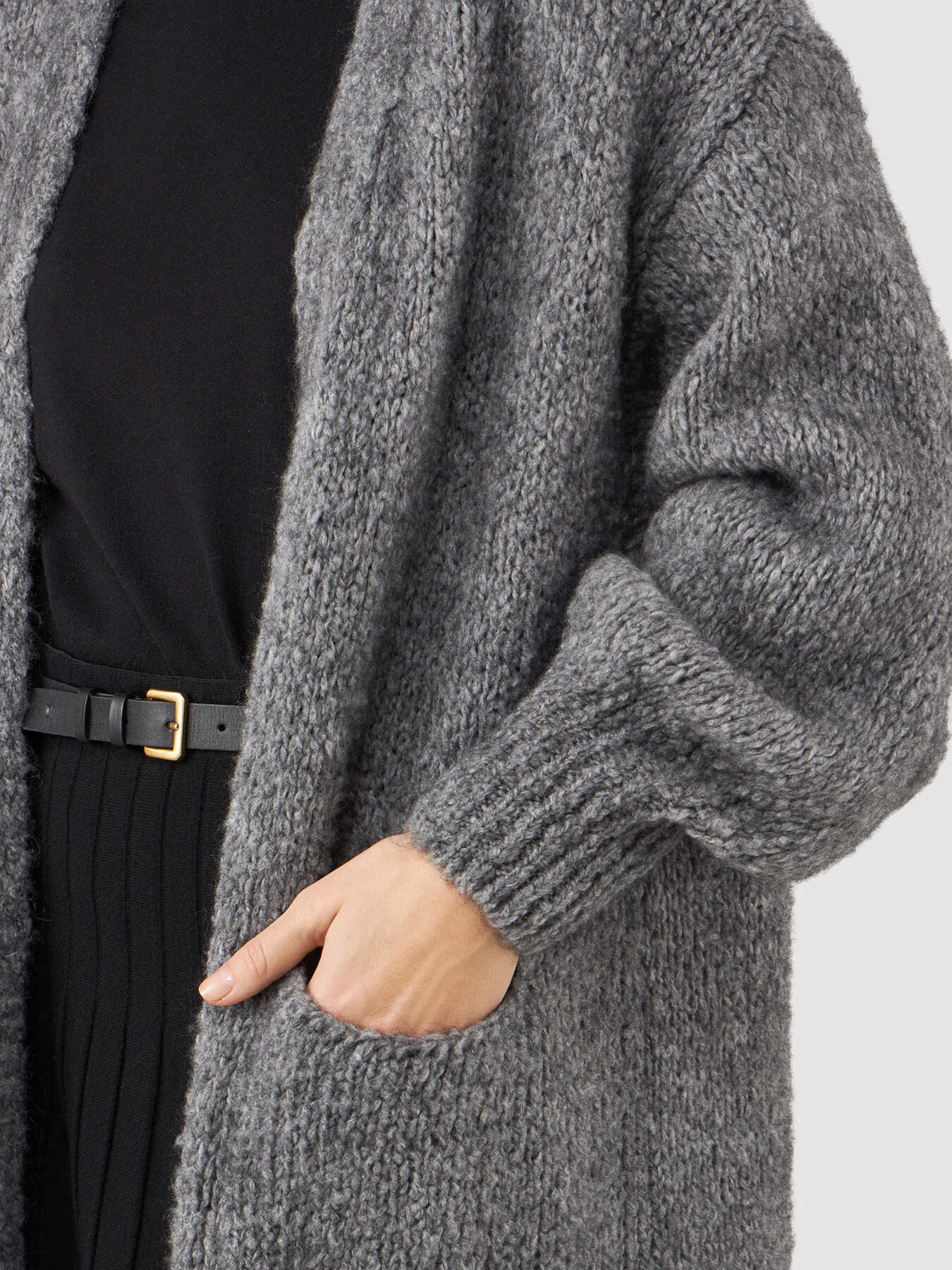 Oversized mohair blend cardigan image number 2