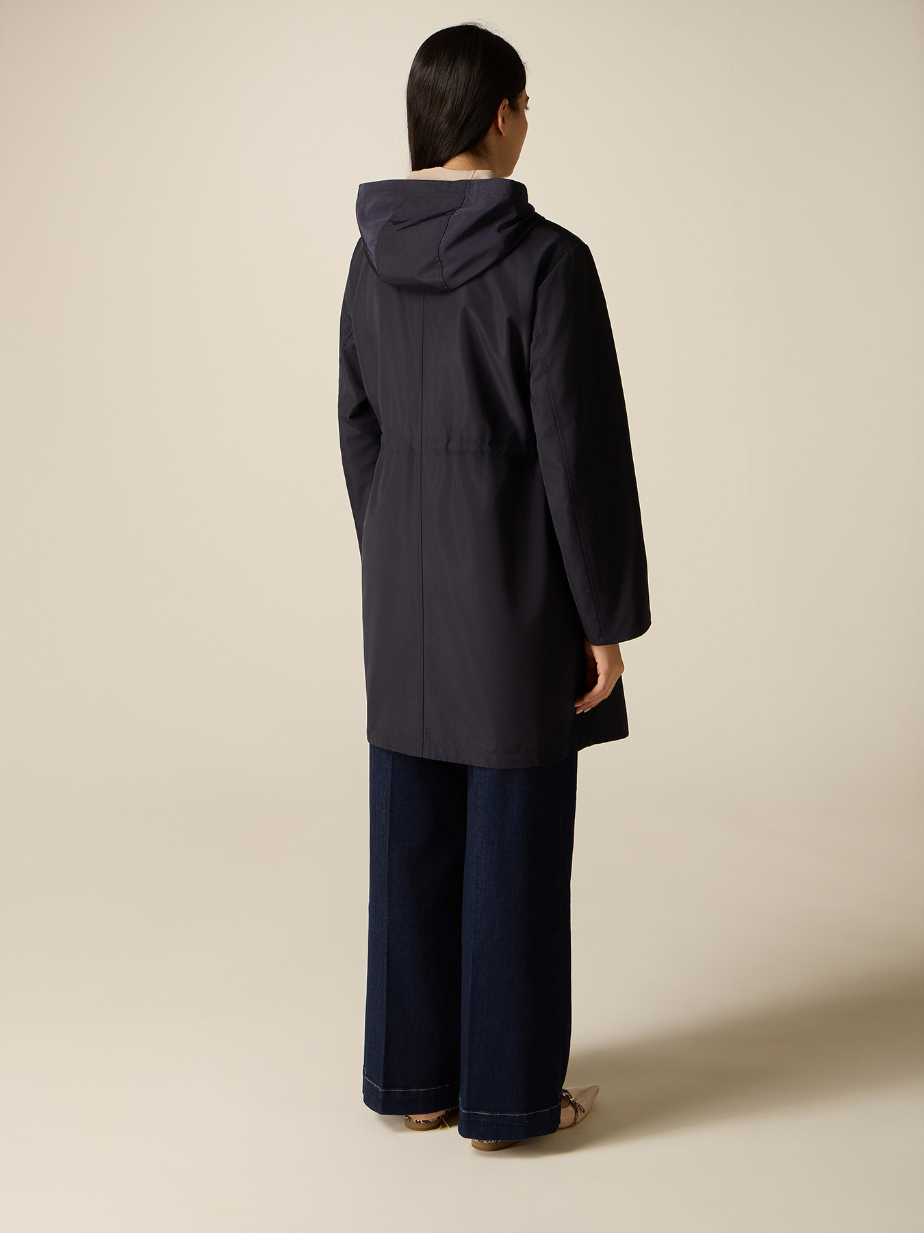 Reversible nylon parka with hood image number 1