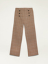 Pantalones en tejido de cuadros image number 4