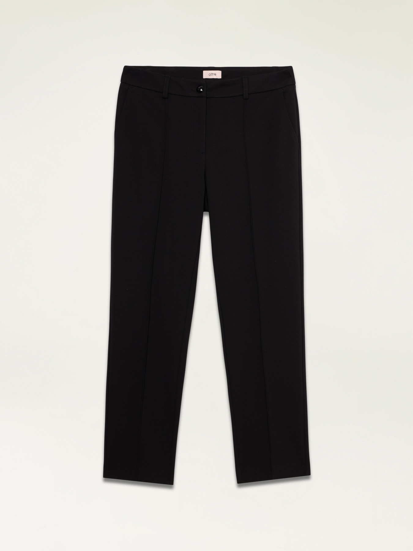 Pantaloni regular in punto milano image number 4