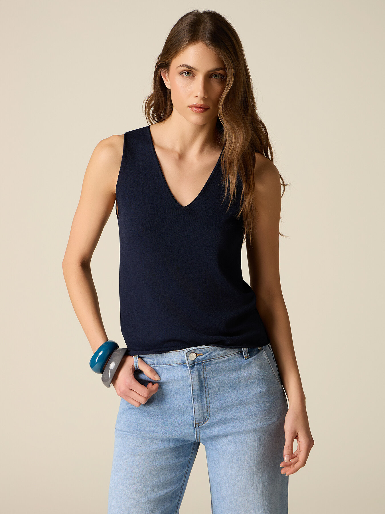 Seamless knit top image number 0