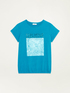 T-Shirt mit Aufdruck und Pailletten image number 3