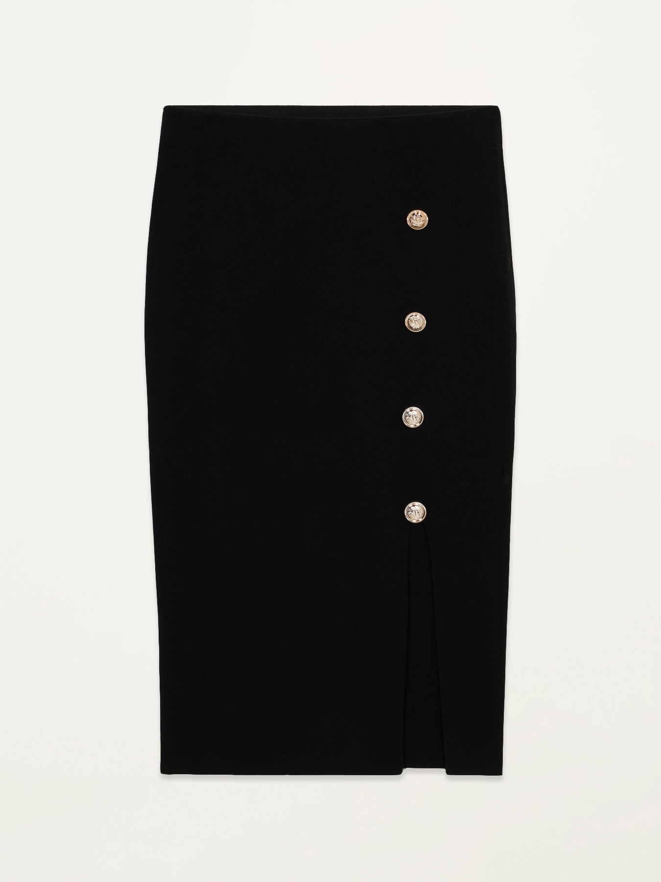 Etuirock aus Strick mit Schlitz und Kn&ouml;pfen image number 4